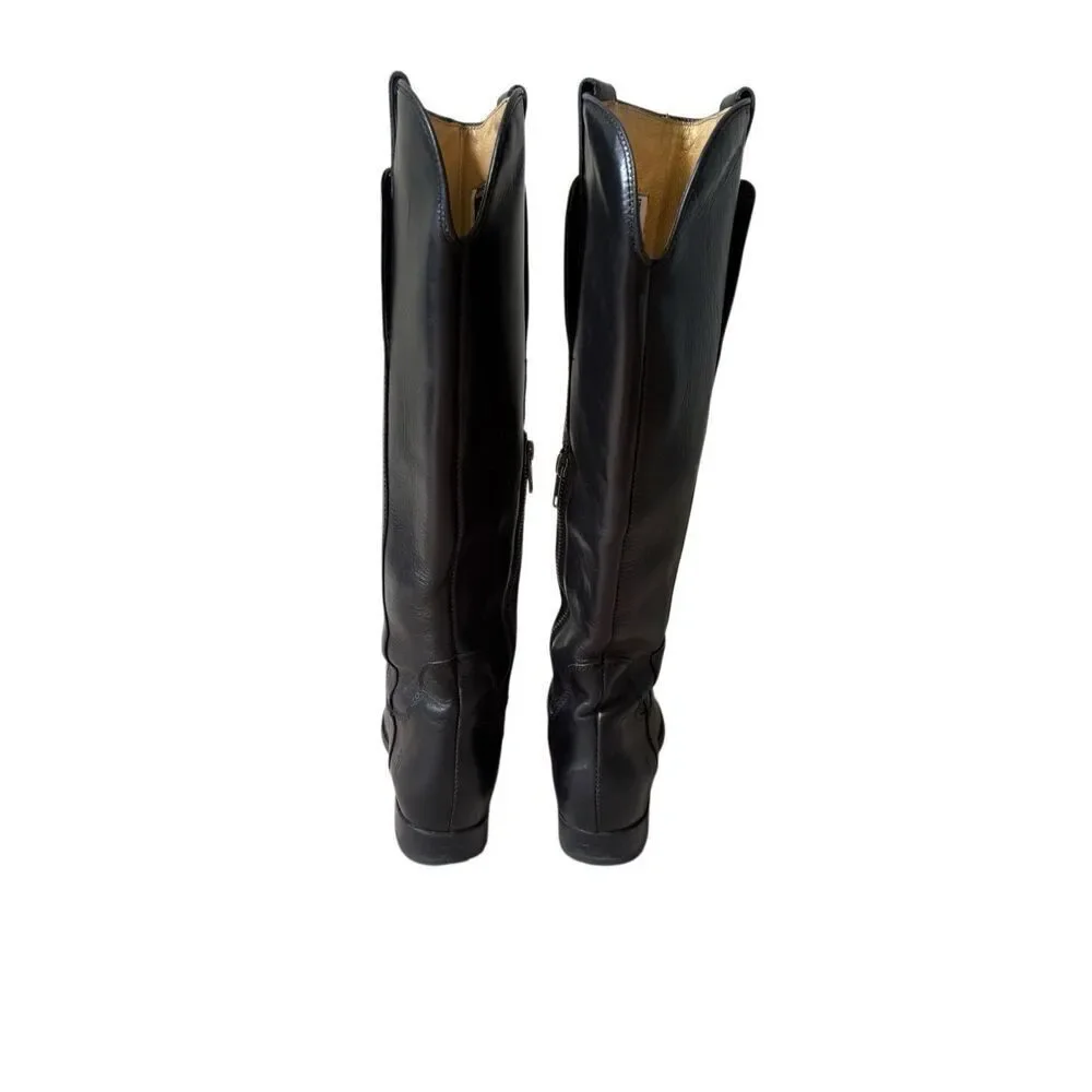 Frye Paige Tall Leather Riding Boots size 7.5 Black - Picture 3 of 16